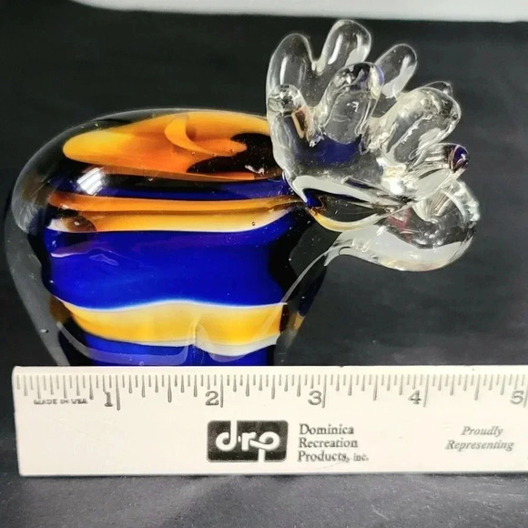 Moose Art Glass Animal Figurine Paperweight Cobalt Blue/Amber/yellow/White/Clear - Picture 6 of 9